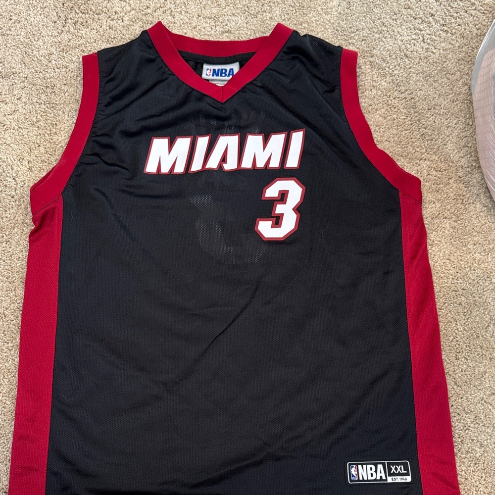 NBA Miami Black and Red Jersey